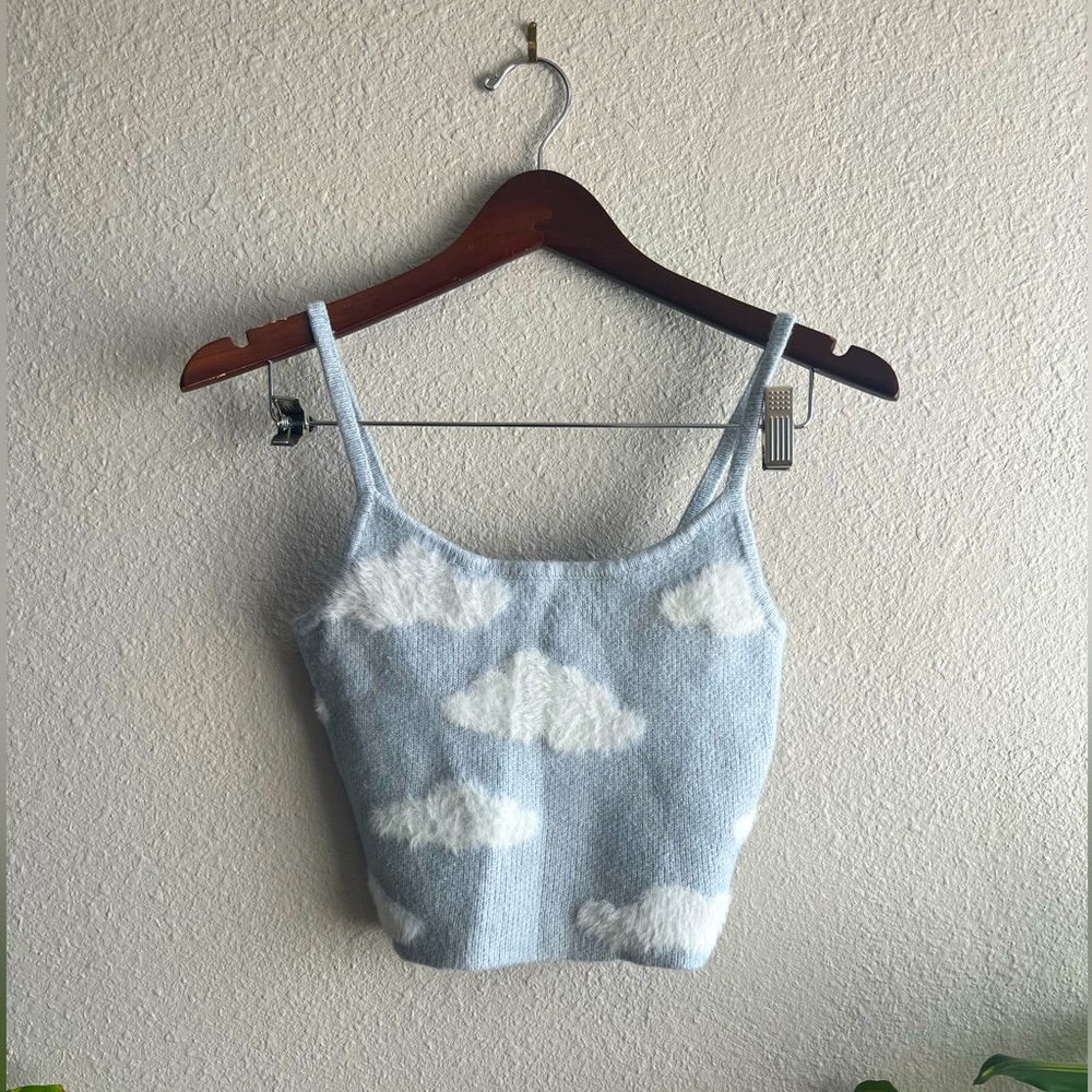 PACSUN (L.A Hearts) WOMENS BLUE CLOUDS TANK TOP - NEW WITHOUT TAGS